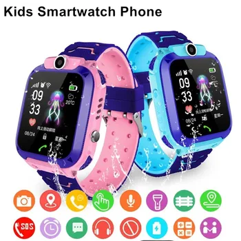 Q12 Детские Смарт-Часы SOS Phone Watch Для Детей с 2G SIM-картой IP67 Водонепроницаемый Трекер Местоположения Детские Умные Часы Для IOS Android