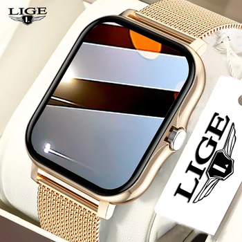 Спортивные Смарт-часы LIGE с полным касанием, женские смарт-часы для отслеживания сердечного ритма, фитнес-трекер, Bluetooth-вызов, умные часы, наручные часы для Android, Умные часы