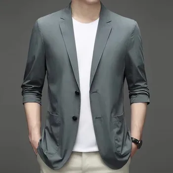 7082-2023 мужская новая корейская модная профессиональная куртка для делового отдыха, роскошный костюм в стиле Yinglun Изображение 2