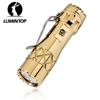 Портативный фонарик EDC, Латунное наружное освещение, Самозащита, Водонепроницаемый светодиодный фонарик, мощный аккумулятор 2800 Люмен 18650 LM10