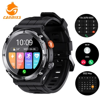 Canmixs Smartwatch Bluetooth Calling Smartwatch Пульсометр Монитор кислорода в крови Монитор сна Голосовой ассистент Спортивные часы для мужчин и женщин