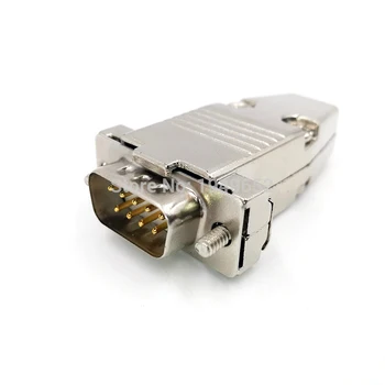 10шт Штекер DB9 VGA, разъем типа D, металлический корпус, позолоченный латунный контактор, 2 ряда 9-контактных разъемов, разъем для подключения к розетке Изображение 2