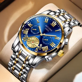 Лучшие роскошные мужские часы Water Ghost с турбийоном, маленьким циферблатом, многофункциональным автоматическим календарем, водонепроницаемыми светящимися часами-указателями Изображение 2