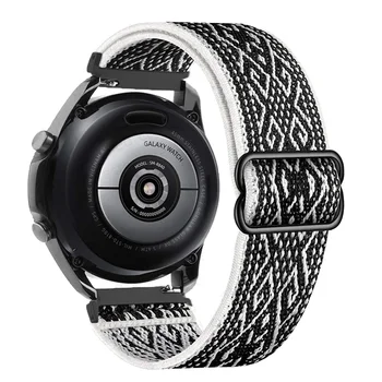 ремешок 20мм 22мм для Samsung Galaxy watch 4/classic/46мм/Active 2/Gear S3 Регулируемый эластичный нейлоновый браслет Amazfit GTS/2/3/ 2e Изображение 2