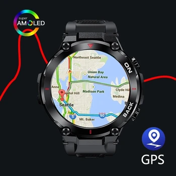 2023 Новые Военные GPS Смарт-часы AMOLED 360*360 HD Экран с Частотой сердечных сокращений Водонепроницаемые Смарт-часы Применимы Для Xiaomi Huawei