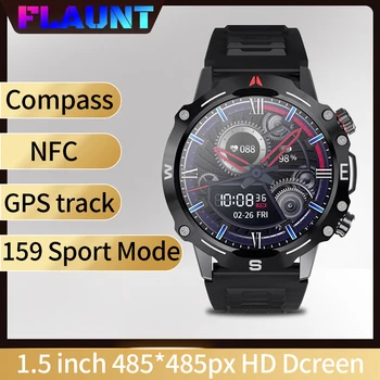 2023 Умные часы Gps Трекер Компас NFC Умные часы для мужчин IP68 Водонепроницаемый вызов Bluetooth 159 спортивных режимов для Huawei Xiaomi