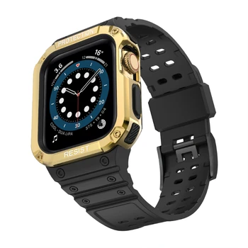 Металлический Комплект дооснащения Чехол Ремешок для Apple Watch Band 45 мм 44 мм Высококачественный браслет из нержавеющей стали Для iWatch series 8 7 6 5 SE band