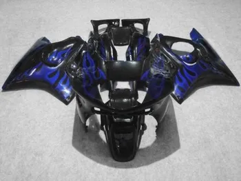 Комплект мотоциклетных обтекателей для HONDA CBR600F3 95 96 CBR600 CBR600 F3 1995 1996 Blue flames черный комплект обтекателей