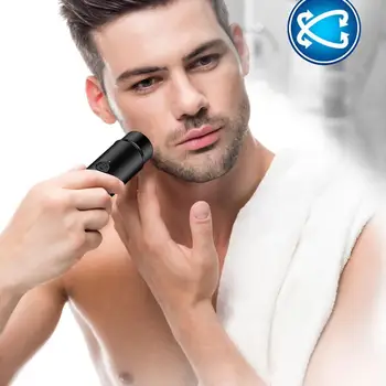 Мини Портативная электробритва для мужчин, безопасная бритва, USB Зарядка, средства по уходу за лицом и телом, станки для бритья и удаления волос, нож для бороды Изображение 2
