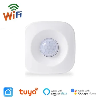 Умный Дом Tuya WIFI Умный датчик движения PIR, детектор движения, приложение Smart Life, беспроводная система домашней автоматизации