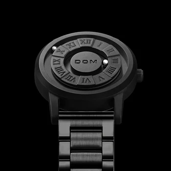 Концепция DOM Trend, Новые Индивидуальные Мужские часы, Креативный Указатель Прокрутки, магнитная сила, Модные часы для мужчин, Водонепроницаемые M-1345