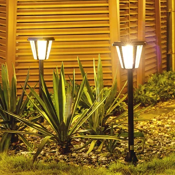 Солнечная лампа, наружная садовая лампа, наружная бытовая водонепроницаемая вставленная лампа для газона, Садовая вилла, супер яркий пейзаж уличный L Изображение 2