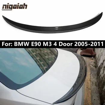 Задний Спойлер из Углеродного волокна для BMW 3 Серии E90 M3 4 Двери 2005-2011 M Performance Крыло на Крыше заднего багажника M3/M4/PSM/CS Style