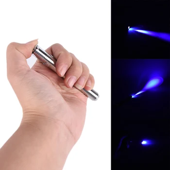 Портативный Фонарик Mini LED UV Flashlight Torch Супер яркий Свет С Хвостовой Веревочной Пряжкой
