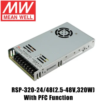 Источник Питания MEAN WELL RSP-320-24 от переменного до постоянного тока 5 В 12 В 15 В 24 В 36 В 48 В с Одним Выходом Импульсный Блок питания с функцией PFC