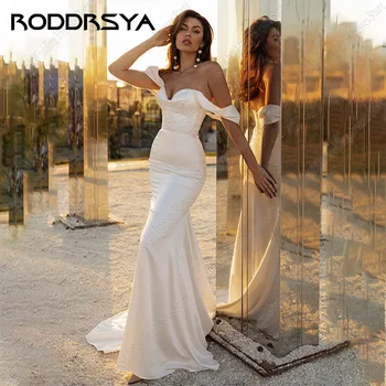 RODDRSYA Сексуальное свадебное платье с V-образным вырезом и зажимом на плече 