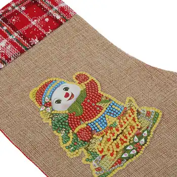 Украшение Рождественского чулка, Рождественский носок, Подарочный пакет для конфет, Красивый практичный пакет для конфет, подарок для украшения Изображение 2