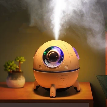 220 мл Домашний Настольный Декоративный Орнамент, USB-Увлажнитель воздуха со светодиодной подсветкой, Мини-Ультразвуковой диффузор для ароматерапии прохладным туманом