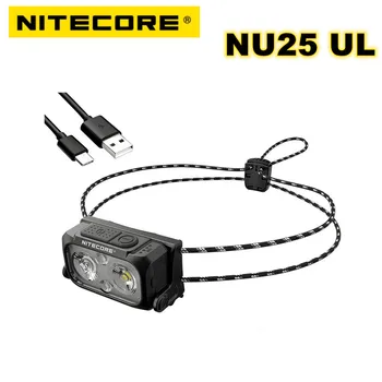 NITECORE NU25 UL Налобный фонарь USB-C перезаряжаемый 400 люмен, Фара красного/белого/яркого цвета, Прожектор, Встроенный аккумулятор