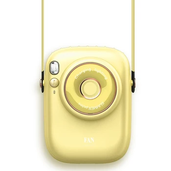 Портативный USB-вентилятор в форме камеры, перезаряжаемый мини-вентилятор на пояс для путешествий с детьми Изображение 2