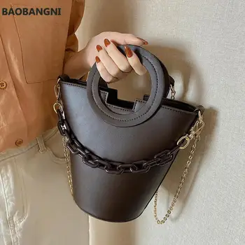 Винтажная сумка-тоут на цепочке, модная Новая высококачественная женская дизайнерская сумка из искусственной кожи, сумка-мессенджер на цепочке