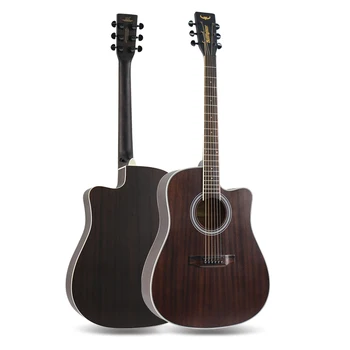 Тореадор D-4115 All Sapele Черный, доступная акустическая гитара OEM, сплошной верх Изображение 2