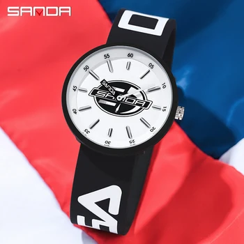 Спортивные часы SANDA, Мужские И женские Универсальные кварцевые часы, Лидирующий бренд, Часы с водонепроницаемым силиконовым ремешком, Роскошные Индивидуальные часы Reloj