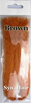 Коричневый цвет, 10 упаковок, Синтетические волосы, Супер волосы, Для завязывания мух, Джиг, Изготовления приманок, рыбалки