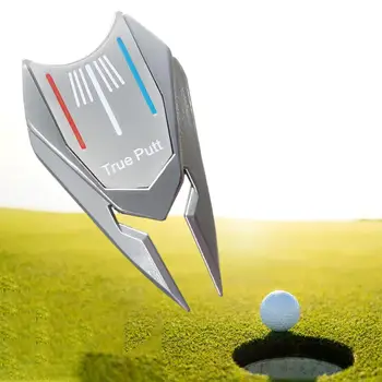 Вилка для ремонта Divot, маркер для мяча для гольфа, аксессуары для гольфа, Съемный игрок для гольфа, серебро Изображение 2