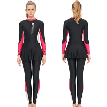 2022 новый женский гидрокостюм, цельный купальник с длинными рукавами, солнцезащитный крем, быстросохнущий тонкий купальник на молнии, гидрокостюм для подводного плавания, серфинга