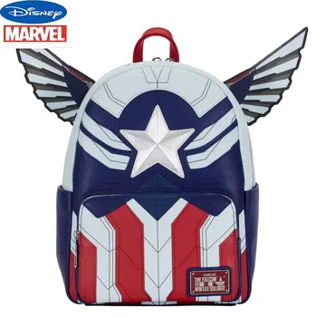 Disney Loungefly Marvel, окружающий Сокол Капитан Америка, Рюкзак для мальчиков и девочек, школьная сумка
