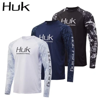 2023 HUK, Новая одежда для рыбалки, Мужская толстовка с длинным рукавом и защитой от ультрафиолета, дышащие топы, Летние рубашки для рыбалки Camisa