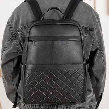 AETOO, мужская сумка через плечо из натуральной кожи, первый слой, рюкзак из воловьей кожи большой емкости, деловая сумка для компьютера, корейская версия th Изображение 2