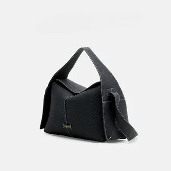 Женская сумка через плечо из натуральной кожи, Модная однотонная сумка, Дизайнерские Роскошные бренды, Повседневная сумка-тоут, Женская сумка через плечо 2023