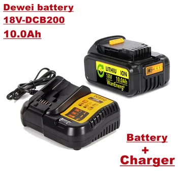 Аккумулятор для электроинструмента 18 В, 10,0 ач, для dcb180 dcb181 dcb182 dcb201 dcb201-2 dcb200-2 dcb204-2 L50, продается 1 Аккумулятор + зарядное устройство