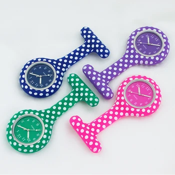 белые точки силиконовые часы для медсестры брелок карманный подарок для врача медсестре красочные розовые часы высококачественный подарок для врача в больнице