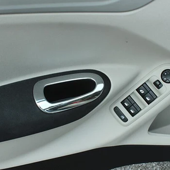 Для Citroen Elysee C-Elysee 2014 2015 2016 Автомобильный дверной поручень Переключатель рамка крышка отделка наклейка ABS Хромированные аксессуары для укладки автомобилей