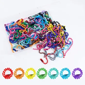 20шт Разноцветных цепочек с шариками для ожерелья 
