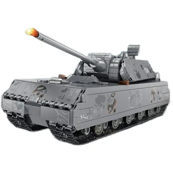 Германия Военные Танкостроительные Игрушки Для Мальчиков 2127 шт. Танк VIII Maus Panzer Строительные Блоки MOC Кирпичи Наборы Моделей Танков WW2 Игрушки