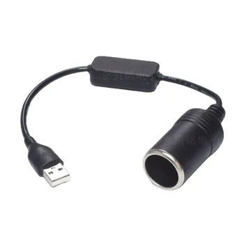 Кабель-адаптер USB для автомобильного зарядного устройства из чистой Меди 0,5 мм2, линия усиления от 5 В до 12 В 1A, 35 см
