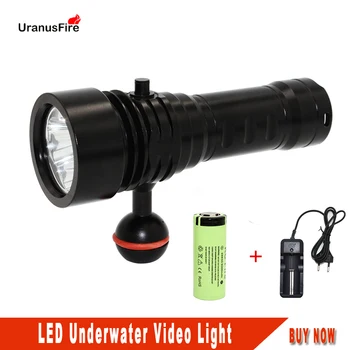 Подводный светильник для фотосъемки, фонарик для дайвинга P3-L2 3 L2 LED 3000LM, Лампа для освещения Видео и фото Водонепроницаемый Lanterna