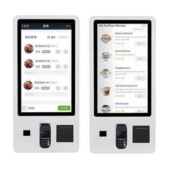 32-Дюймовый Настенный ресторан, Интерактивная сенсорная реклама, Цифровой дисплей заказа, Киоск системы Android