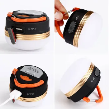 Светодиодный портативный фонарь с USB-зарядкой, светодиодный светильник для кемпинга, подвесной или магнитный светодиодный аварийный светильник