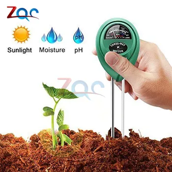 Измеритель влажности почвы и воды 3 в 1, измеритель кислотности, влажности, Солнечного света, Садовых растений, цветов, Тестер влажности, Инструмент