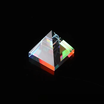 Кристаллическая Оптическая Цветная призма Cube of Light Gold Tower Aurora Cottage Многогранник Изображение 2