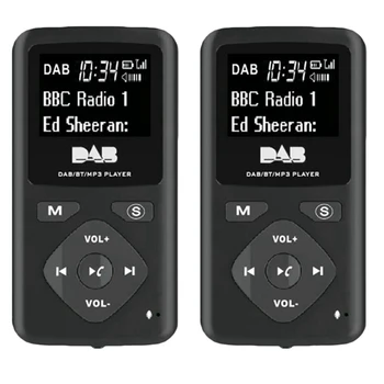 2X DAB/Цифровое радио DAB Bluetooth 4.0 Персональный Карманный FM Мини Портативный Радионаушник MP3 Micro-USB Для Дома