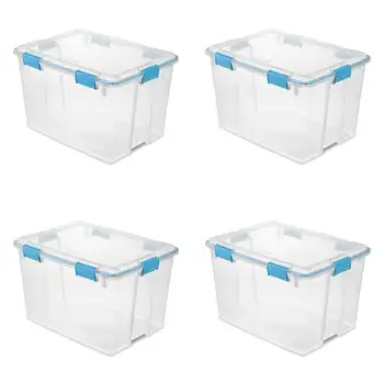 80 Qt. Коробка прокладок пластиковая, синий аквариум, набор из 4 штук