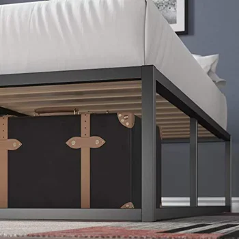 Zinus Joseph 14 ”Металлическая Платформа с Каркасом кровати Queen 79,50x59,50x14,00 Дюймов Мебель для Спальни Кровать Queen Wood Изображение 2