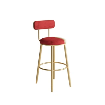 Укрепленный барный стул С европейской металлической спинкой, стулья для приема гостей, Минималистичные дизайнерские кухонные столы Altos Мебель для помещений Изображение 2
