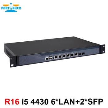Аппаратные брандмауэры сетевой маршрутизатор 1u с 2 SFP intel 82599ES 6*82574L Gigabit lan Intel Quad Core i5 4430 3,0 ГГц